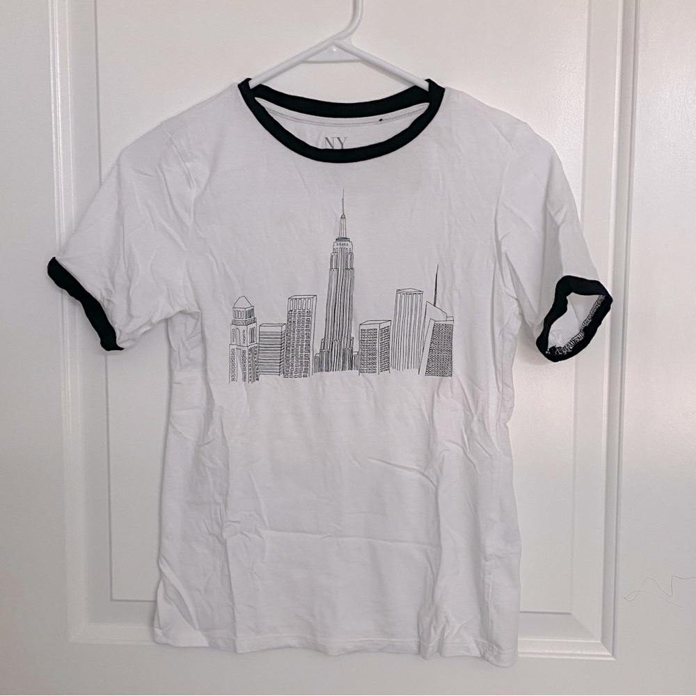 New York & Co top size S black and white
